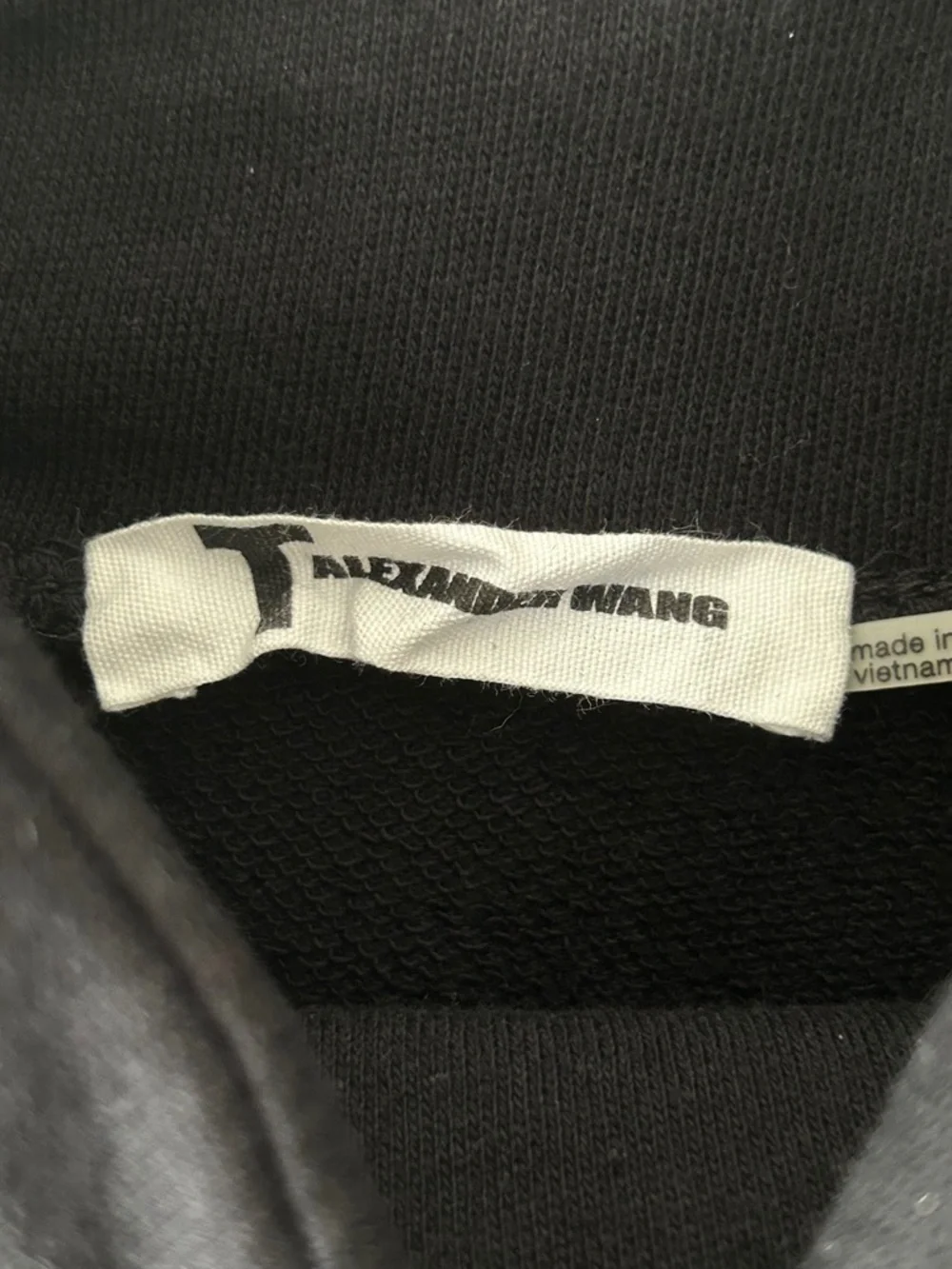 Alexander Wang Black Cotton Funnel Neck Sweatshirt
